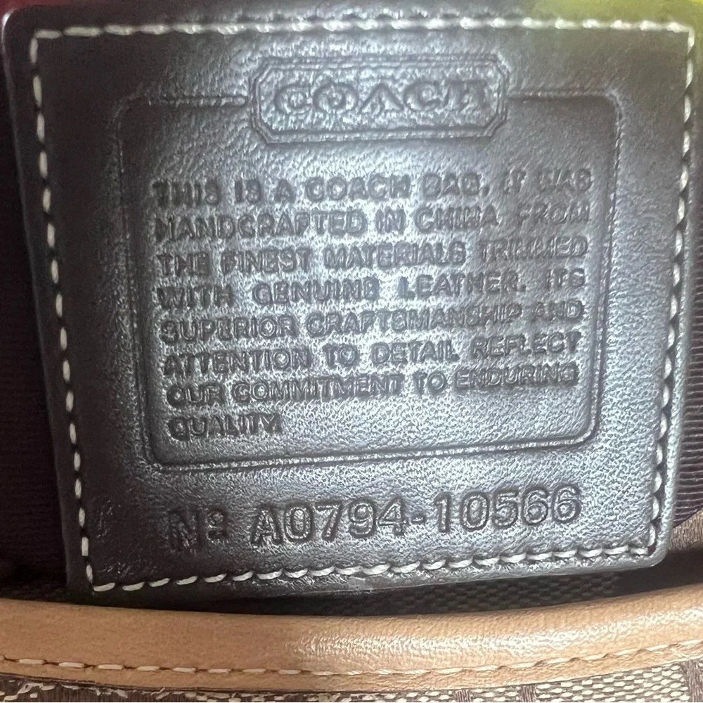 Coach Signature Canvas/Leather Cricket Turnlock Crossbody Bag - Picture 14 of 16